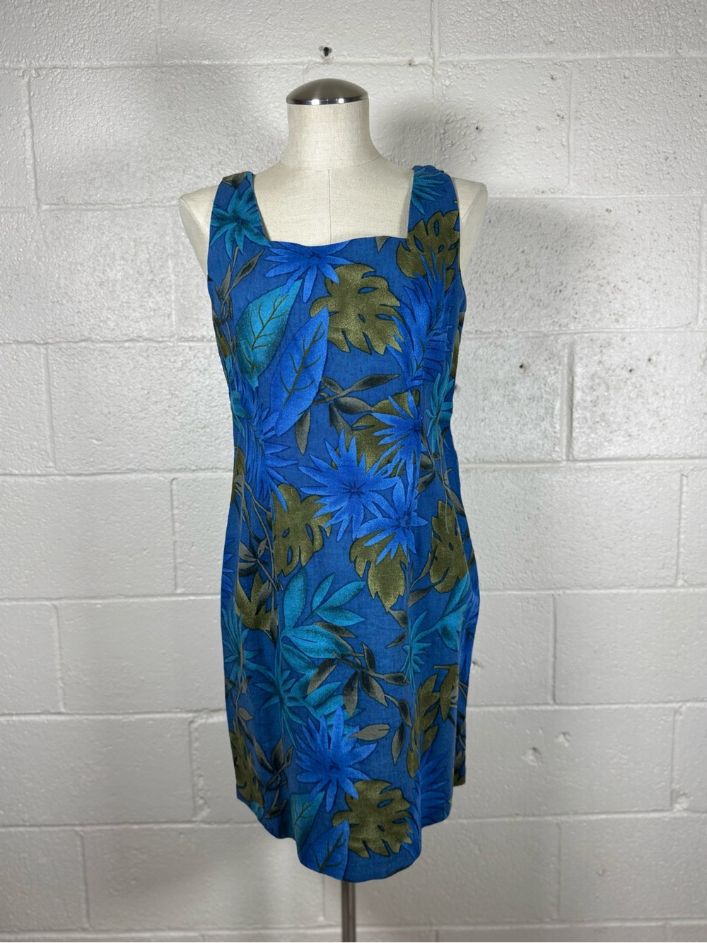 NWT Vintage Studio Ease Petite Linen Blend Tropical Mini Sheath Dress size 10P